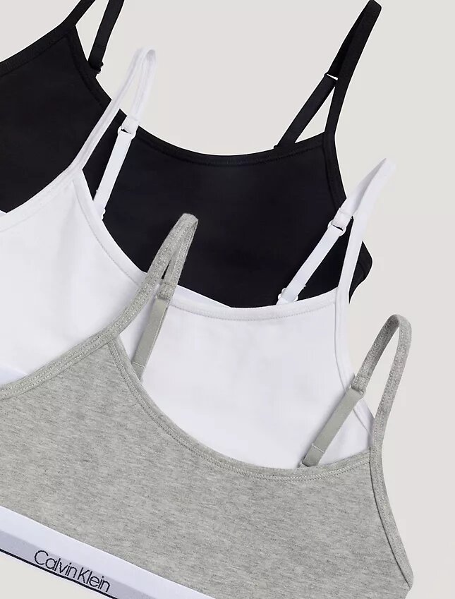 Tyttöjen Cotton Stretch 3-pakkaus Unlined lyhyet Bralette-tyyppiset vaatteet Tyttöjen Cotton Stretch 3-pakkaus Unlined lyhyet Bralette-tyyppiset vaatteet
