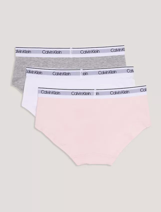 Tyttöjen Cotton Stretch-hipster-alushousut, 3 kpl Tyttöjen Cotton Stretch-hipster-alushousut, 3 kpl