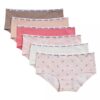 Tyttöjen Cotton Stretch-hipster-alusvaatteet, 6 kpl Tyttöjen Cotton Stretch-hipster-alusvaatteet, 6 kpl