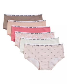 Tyttöjen Cotton Stretch-hipster-alusvaatteet, 6 kpl