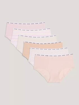 Tyttöjen Cotton Stretch-hipster-alusvaatteet, 6 kpl