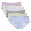 Tyttöjen Cotton Stretch-hipster-alusvaatteet, 6 kpl Tyttöjen Cotton Stretch-hipster-alusvaatteet, 6 kpl