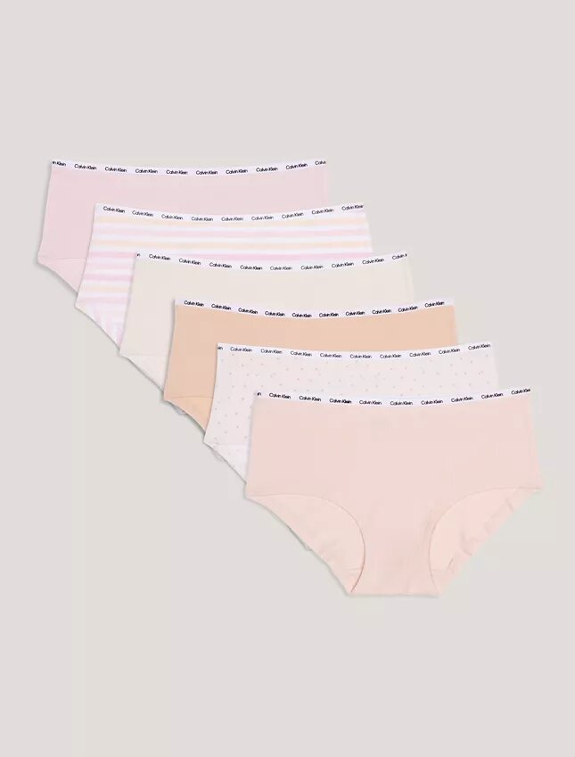 Tyttöjen Cotton Stretch-hipster-alusvaatteet, 6 kpl Tyttöjen Cotton Stretch-hipster-alusvaatteet, 6 kpl