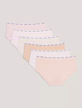 Tyttöjen Cotton Stretch-hipster-alusvaatteet, 6 kpl