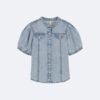 Tyttöjen Denim-napituspaita Tyttöjen Denim-napituspaita