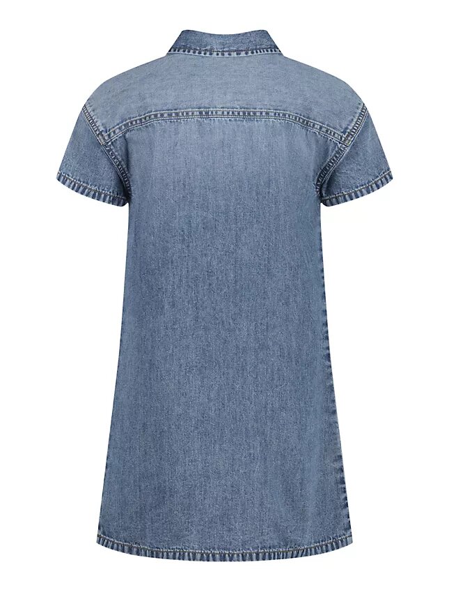 Tyttöjen Denim-paita-mekko Tyttöjen Denim-paita-mekko