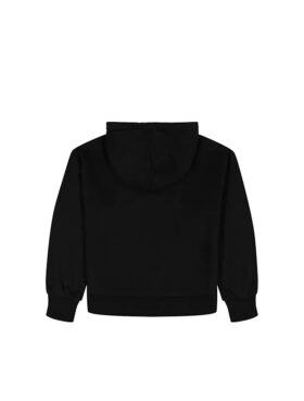 Tyttöjen fleece-huppari logokuvioinnilla