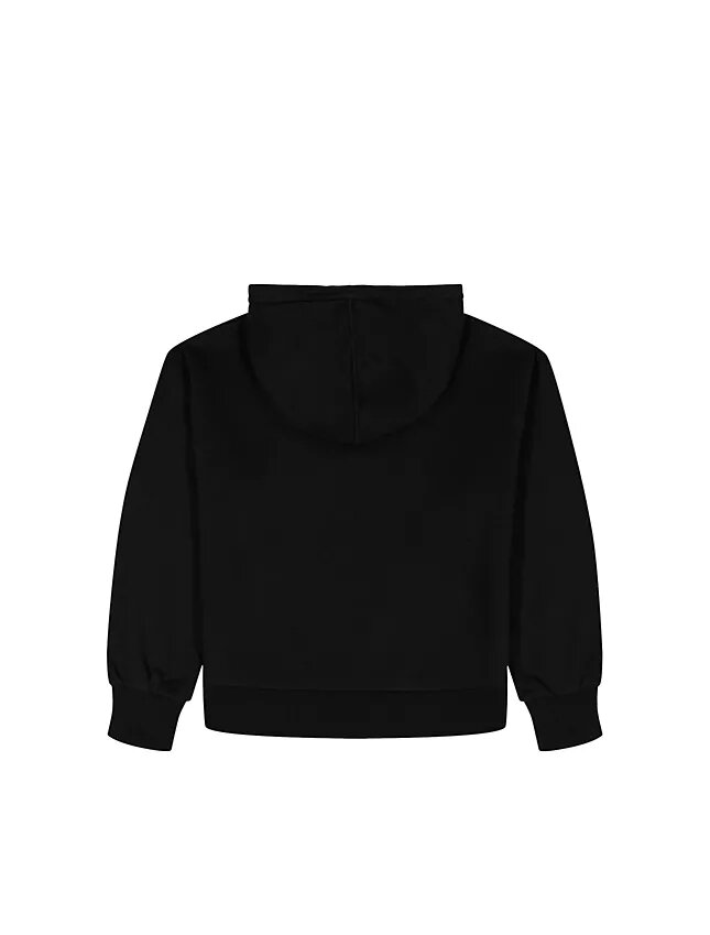 Tyttöjen fleece-huppari logokuvioinnilla Tyttöjen fleece-huppari logokuvioinnilla