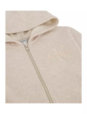 Tyttöjen fleece-huppari vetoketjulla