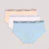 Tyttöjen logobändillä varustettu 3-pakkaus Hipster-alusvaatteita Tyttöjen logobändillä varustettu 3-pakkaus Hipster-alusvaatteita