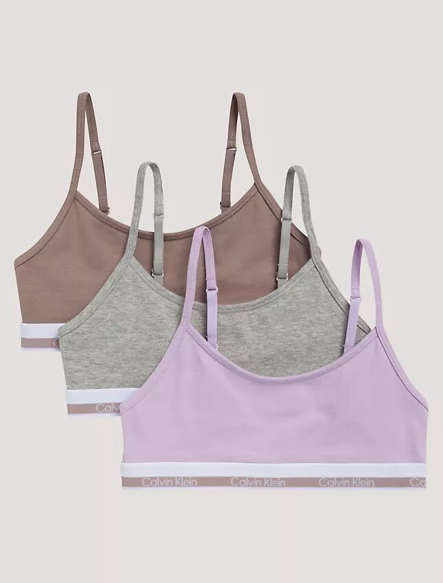 Tyttöjen Varsity-cotton Stretch 3-pakkaus lyhyt Bralette Tyttöjen Varsity-cotton Stretch 3-pakkaus lyhyt Bralette