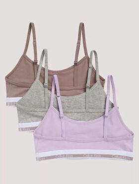 Tyttöjen Varsity-cotton Stretch 3-pakkaus lyhyt Bralette