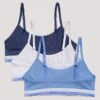 Tyttöjen Varsity-cotton Stretch 3-pakkaus lyhyt Bralette Tyttöjen Varsity-cotton Stretch 3-pakkaus lyhyt Bralette