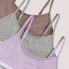 Tyttöjen Varsity-cotton Stretch 3-pakkaus lyhyt Bralette Tyttöjen Varsity-cotton Stretch 3-pakkaus lyhyt Bralette
