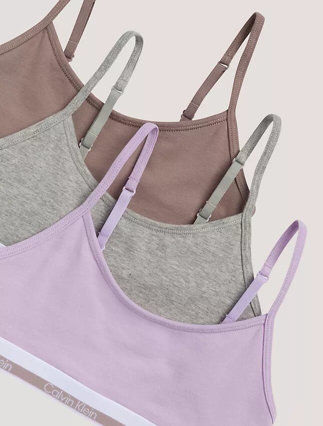 Tyttöjen Varsity-cotton Stretch 3-pakkaus lyhyt Bralette Tyttöjen Varsity-cotton Stretch 3-pakkaus lyhyt Bralette