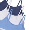 Tyttöjen Varsity-cotton Stretch 3-pakkaus lyhyt Bralette Tyttöjen Varsity-cotton Stretch 3-pakkaus lyhyt Bralette