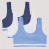 Tyttöjen Varsity-Cotton Stretch-Bralette-3-pakkaus Tyttöjen Varsity-Cotton Stretch-Bralette-3-pakkaus