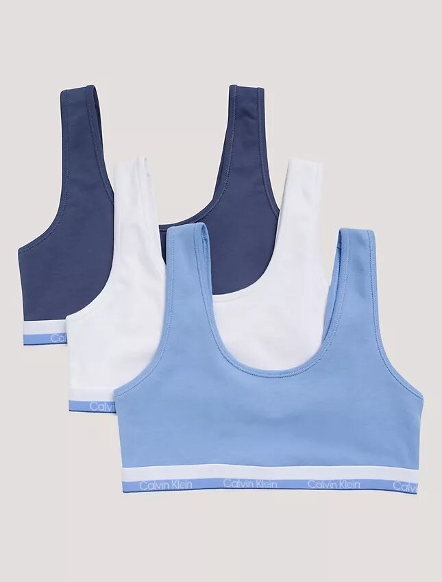 Tyttöjen Varsity-Cotton Stretch-Bralette-3-pakkaus Tyttöjen Varsity-Cotton Stretch-Bralette-3-pakkaus