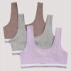 Tyttöjen Varsity-Cotton Stretch-Bralette-3-pakkaus Tyttöjen Varsity-Cotton Stretch-Bralette-3-pakkaus