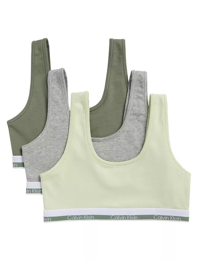 Tyttöjen Varsity-Cotton Stretch-Bralette-3-pakkaus Tyttöjen Varsity-Cotton Stretch-Bralette-3-pakkaus