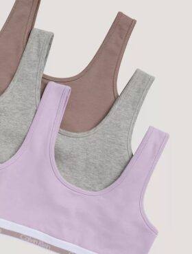 Tyttöjen Varsity-Cotton Stretch-Bralette-3-pakkaus