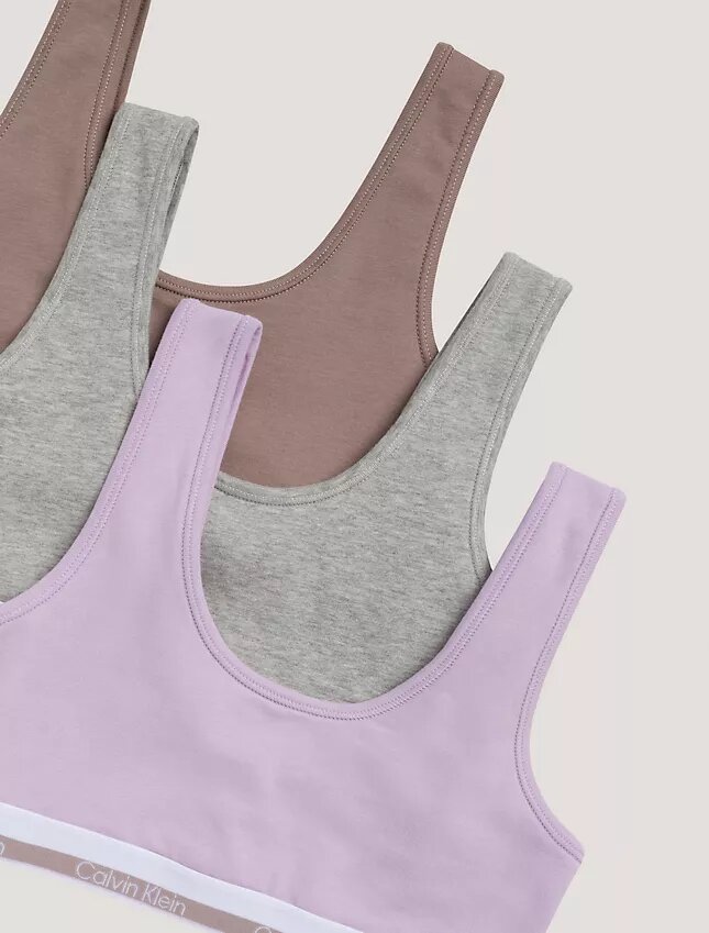 Tyttöjen Varsity-Cotton Stretch-Bralette-3-pakkaus Tyttöjen Varsity-Cotton Stretch-Bralette-3-pakkaus