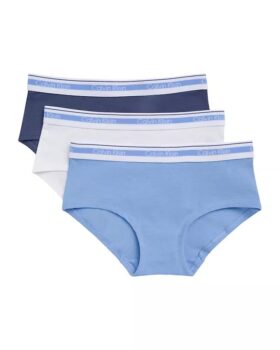 Tyttöjen Varsity Cotton Stretch Hipster-3-pakkaus