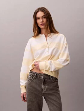 Varsity Stripe Henley -yläosa