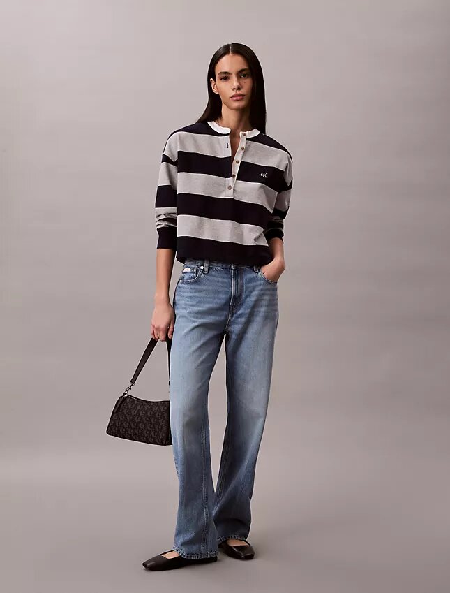 Varsity Stripe Henley -yläosa Varsity Stripe Henley -yläosa