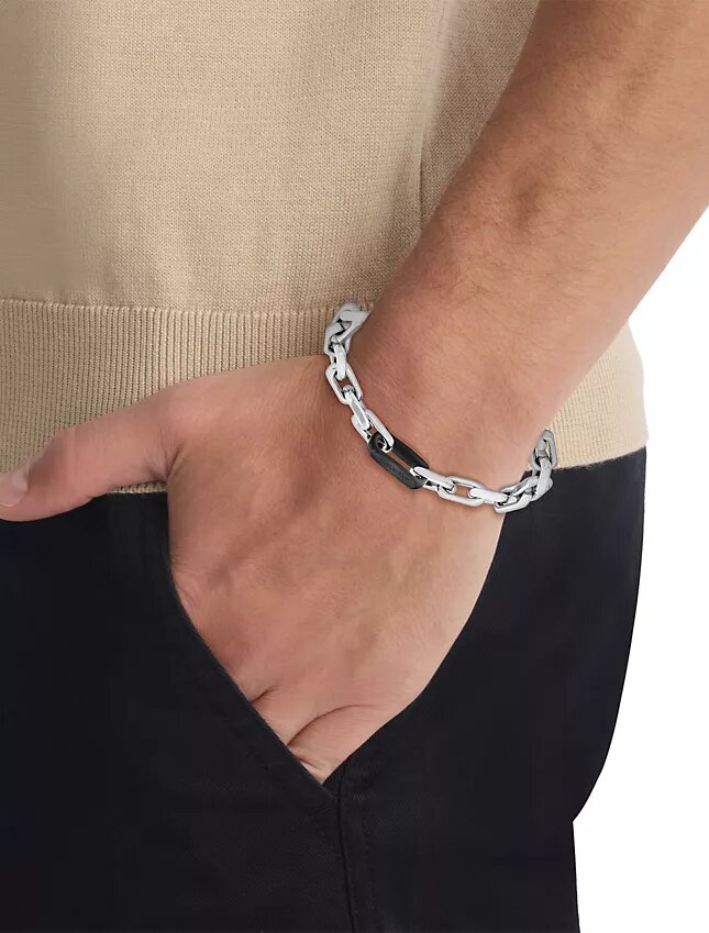 Veistoksellinen lenkkiketjurannekoru Veistoksellinen lenkkiketjurannekoru