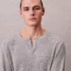 Vohvelineulottu Henley-yöpaita Vohvelineulottu Henley-yöpaita